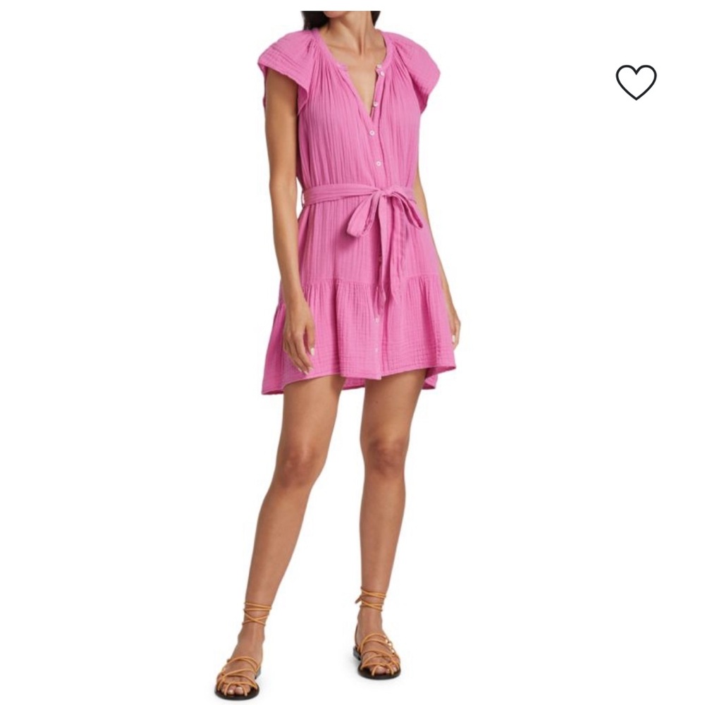 Xirena Jude Belted Mini Dress - Sunset Pink